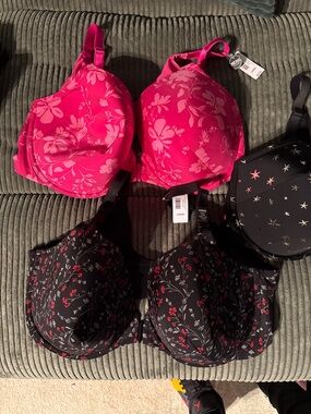 torrid Hot Pink & Black Floral T-Shirt Bras - price is for each